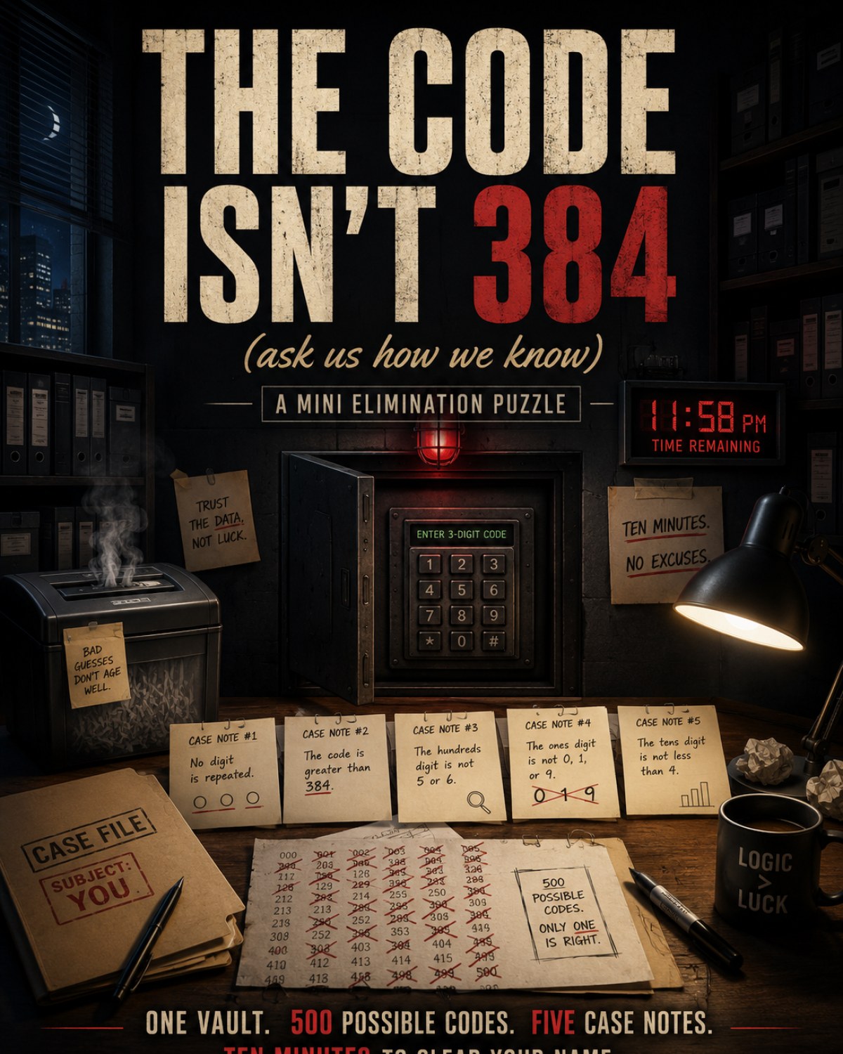 Preview of the free puzzle, The Code Isn't 384